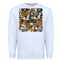White cowhide leopard seamless pattern Premium Sweatshirt - HRA Design Shop