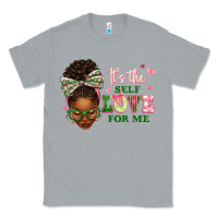 Heather Grey sorority colors its the self love for me afro woman2 Classic Tee - texasbilliewilder