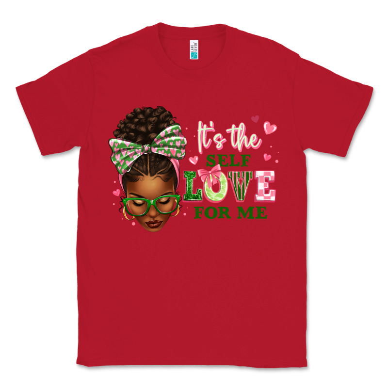 Sorority Colors Its The Self Love For Me Afro Woman2 Classic Tee by texasbilliewilder | Teevron