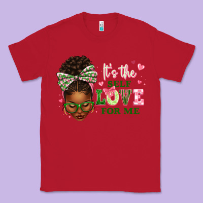 Classic Tee sorority colors its the self love for me afro woman2