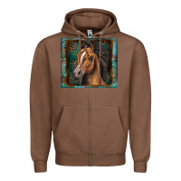 Chestnut western horse Zipper Hoodie - Zillion Design Studio