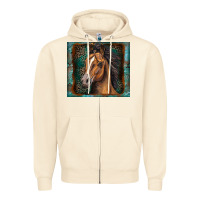 Sandshell western horse Zipper Hoodie - Zillion Design Studio