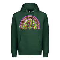 Sports Green mardi gras rainbow Premium Hoodie - Jasminsmagicworld