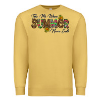 Antique Gold take me where summer never ends Premium Sweatshirt - CowhideDigitalArt