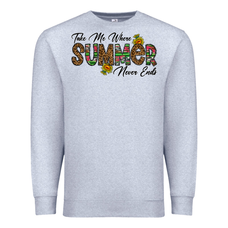 Take Me Where Summer Never Ends Premium Sweatshirt by CowhideDigitalArt | Teevron