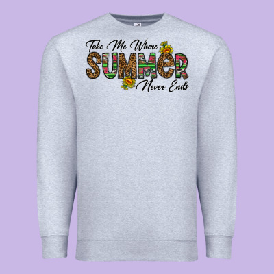 Take Me Where Summer Never Ends Premium Sweatshirt Designed By Cowhidedigitalart