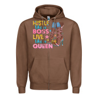 Chestnut hustle like a boss live like a queen Zipper Hoodie - texasbilliewilder