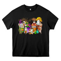 Black Halloween Western Boo Coffee Cups Heavy Core Tee - CowhideDigitalArt