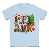 Dusty Blue santa's favorite lvn Classic Tee - Zillion Design Studio