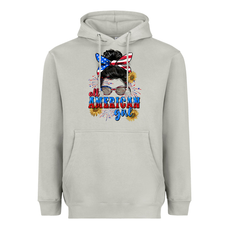All American Girl 4th Of July Heavyweight Hoodie by CowGirlArtShop | Teevron