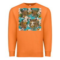 Carrot charolais cow and sunflowers seamless pattern Premium Sweatshirt - HRA Design Shop