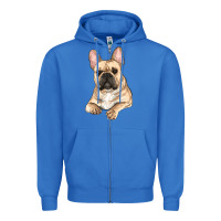 True Royal French bulldog sitting Zipper Hoodie - RanaPortraitStore
