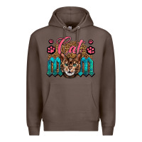 Coffee Western Cat Mom Premium Hoodie - LillyAllenDesigns