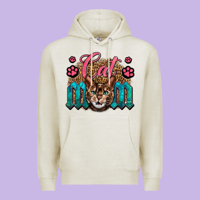Western Cat Mom Premium Hoodie Designed By Lillyallendesigns