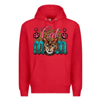 Red Western Cat Mom Premium Hoodie - LillyAllenDesigns