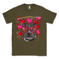 Army Green Valentine's day  pitbull Classic Tee - RanaPortraitStore