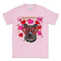 Bubblegum Pink Valentine's day  pitbull Classic Tee - RanaPortraitStore