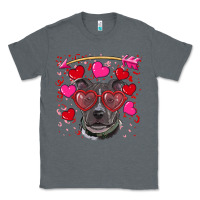 Charcoal Heather Valentine's day  pitbull Classic Tee - RanaPortraitStore