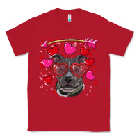Red Valentine's day  pitbull Classic Tee - RanaPortraitStore