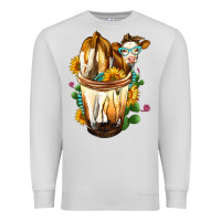 Dove Grey simmental cow bobba cup Premium Sweatshirt - FaDigitalArtStudio