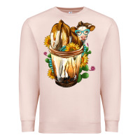 Pale Pink simmental cow bobba cup Premium Sweatshirt - FaDigitalArtStudio