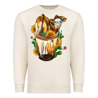 Sandshell simmental cow bobba cup Premium Sweatshirt - FaDigitalArtStudio