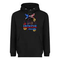Black All American Mama 4th of July Heavyweight Hoodie - CowGirlArtShop