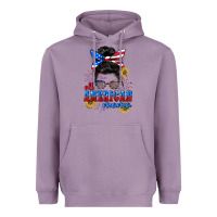 Lavender All American Mama 4th of July Heavyweight Hoodie - CowGirlArtShop