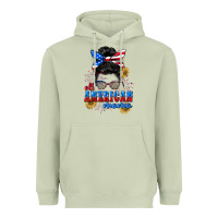 Matcha All American Mama 4th of July Heavyweight Hoodie - CowGirlArtShop