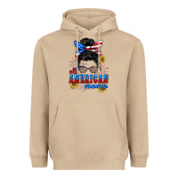 Mushroom All American Mama 4th of July Heavyweight Hoodie - CowGirlArtShop