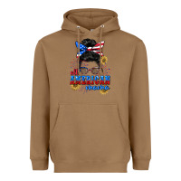 Toasted Coconut All American Mama 4th of July Heavyweight Hoodie - CowGirlArtShop