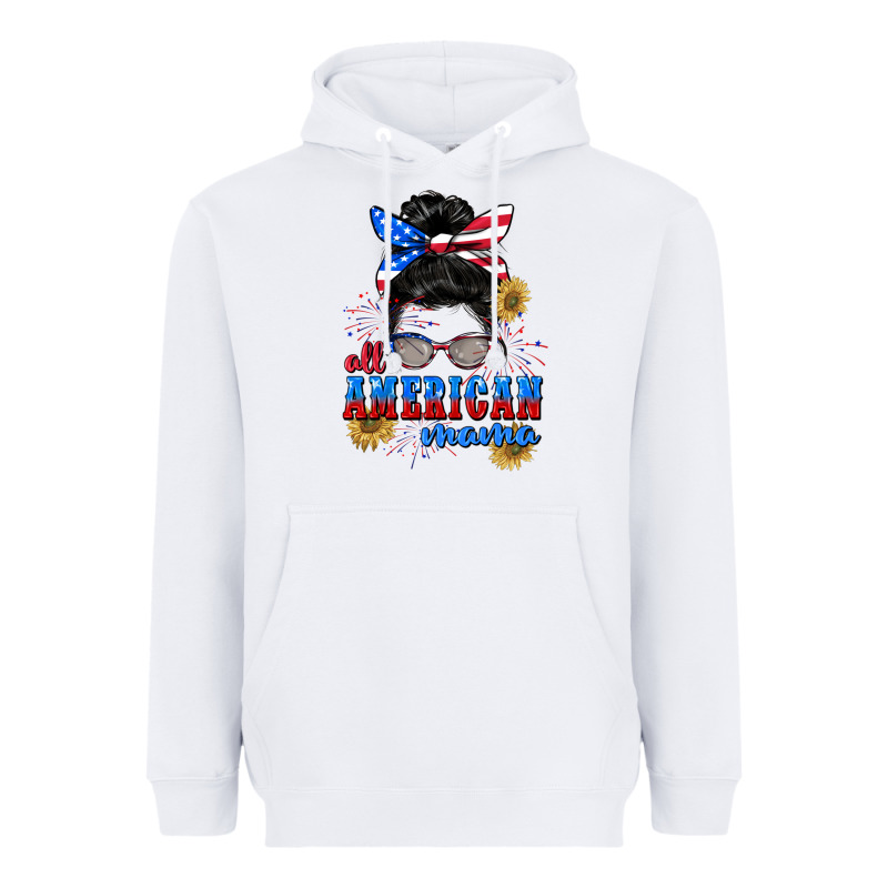 All American Mama 4th Of July Heavyweight Hoodie by CowGirlArtShop | Teevron
