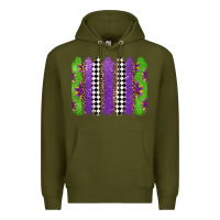 Army Green mardi gras brushstrokes Premium Hoodie - Jasminsmagicworld