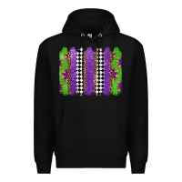 Black mardi gras brushstrokes Premium Hoodie - Jasminsmagicworld