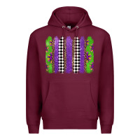 Burgundy mardi gras brushstrokes Premium Hoodie - Jasminsmagicworld