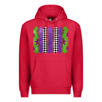 Cardinal mardi gras brushstrokes Premium Hoodie - Jasminsmagicworld