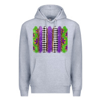 Heather Grey mardi gras brushstrokes Premium Hoodie - Jasminsmagicworld