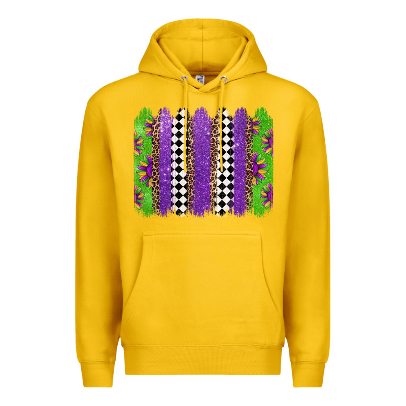 Mardi Gras Brushstrokes Premium Hoodie by Jasminsmagicworld | Teevron