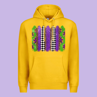 Mardi Gras Brushstrokes Premium Hoodie Designed By Jasminsmagicworld