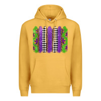 Mustard mardi gras brushstrokes Premium Hoodie - Jasminsmagicworld