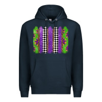 Navy mardi gras brushstrokes Premium Hoodie - Jasminsmagicworld