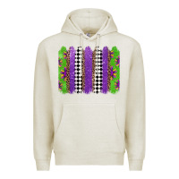 Oatmeal Heather mardi gras brushstrokes Premium Hoodie - Jasminsmagicworld