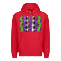 Red mardi gras brushstrokes Premium Hoodie - Jasminsmagicworld
