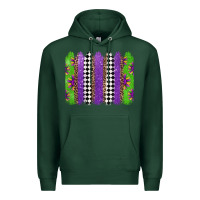 Sports Green mardi gras brushstrokes Premium Hoodie - Jasminsmagicworld