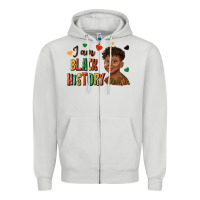 Dove Grey i am black history afro black boy child juneteenth Zipper Hoodie - texasbilliewilder