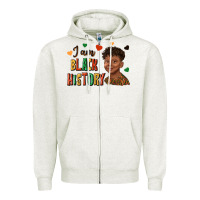 Oatmeal Heather i am black history afro black boy child juneteenth Zipper Hoodie - texasbilliewilder
