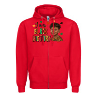 Red i am black history afro black boy child juneteenth Zipper Hoodie - texasbilliewilder