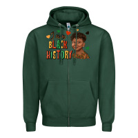 Sports Green i am black history afro black boy child juneteenth Zipper Hoodie - texasbilliewilder