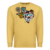 Antique Gold tx yall western Premium Sweatshirt - CowhideDigitalArt