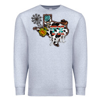 Heather Grey tx yall western Premium Sweatshirt - CowhideDigitalArt